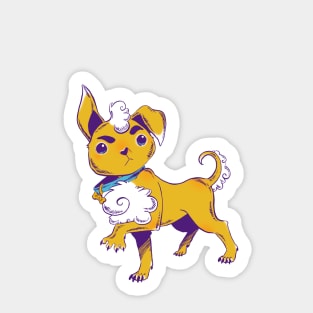 Fizz, The Disgruntled Fluffy Puppy Dog Sticker